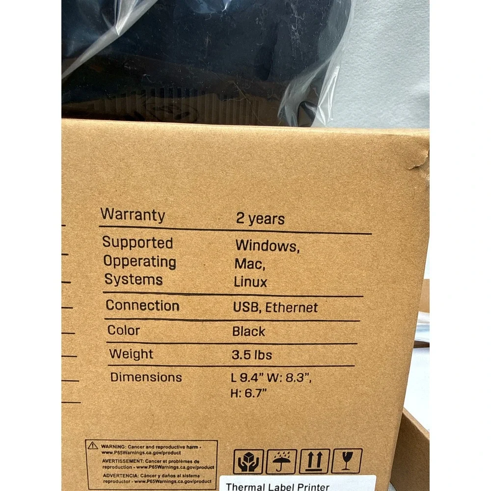 Westinghouse WHTP203e Thermal Label Printer USB 4x6 Reseller Office New Open Box